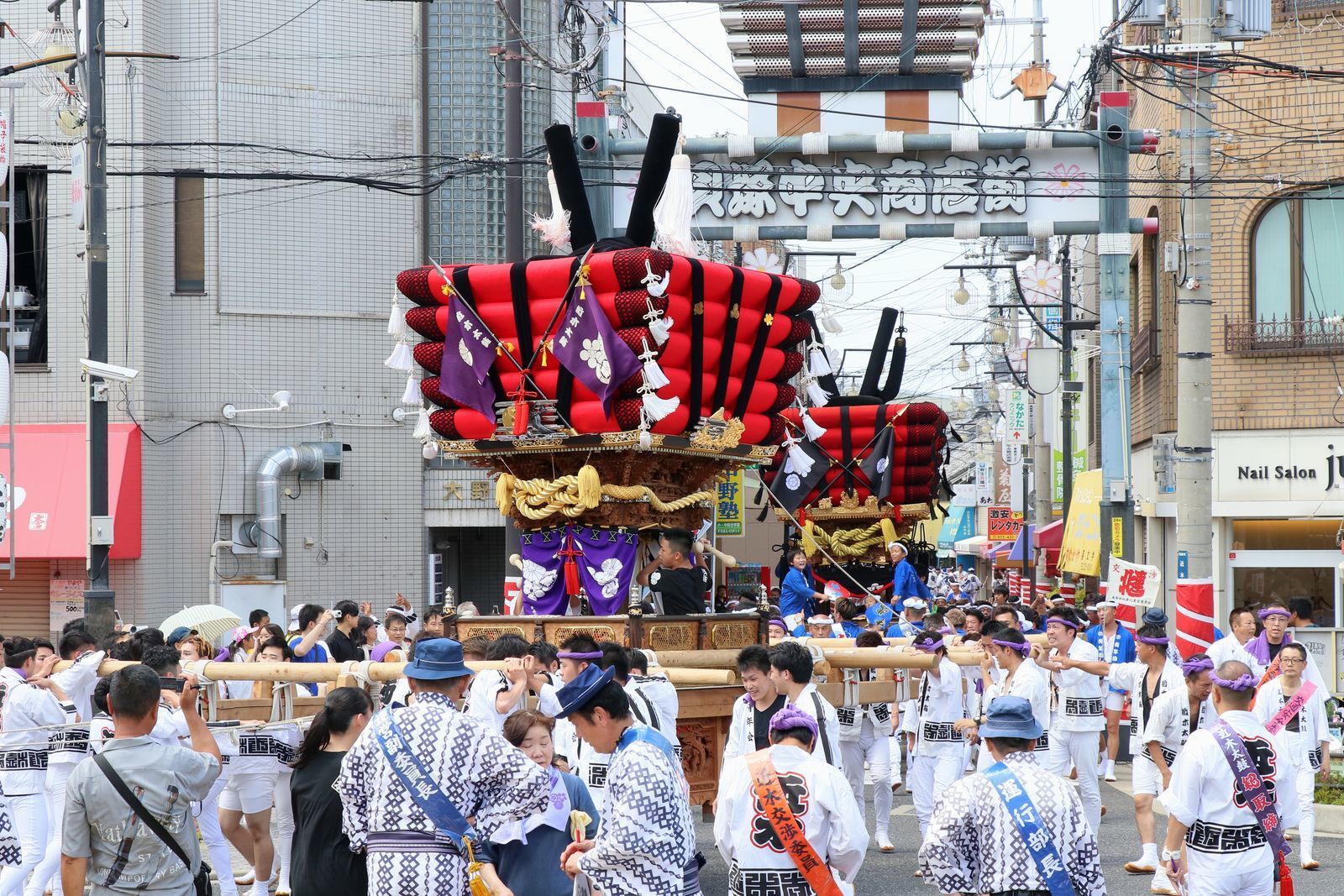 貝塚太鼓台祭り試験担ぎ（２０１８年７月１日）: 山河彩時記