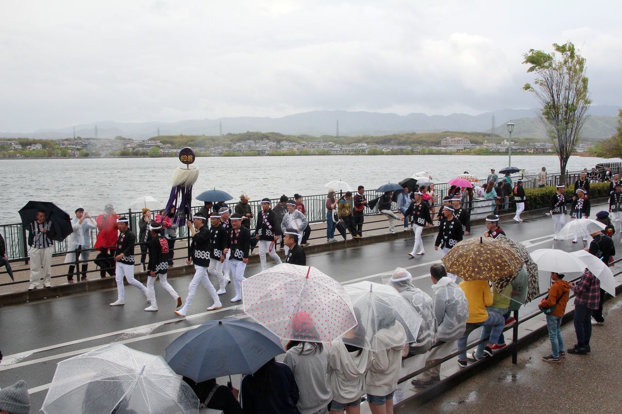 久米田池世界かんがい施設遺産登録「地車お祝い曳行」（２０１６年４月１７日 ）: 山河彩時記