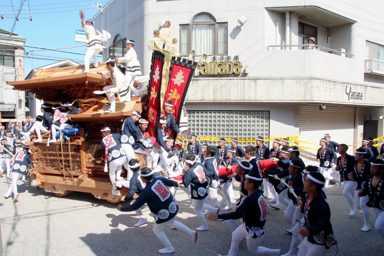 ２０１５年岸和田だんじり９月祭礼 宵宮 紀州街道ｓ字路 山河彩時記